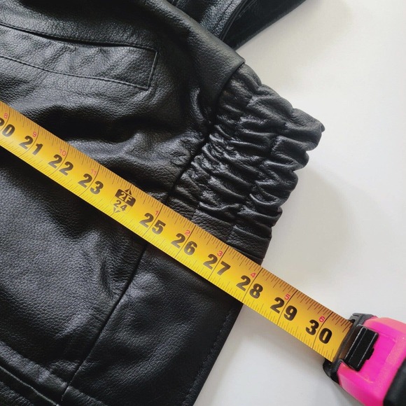 BURKS BAY NRA/NATIONAL RIFLE ASSOCIATION BLACK LEATHER JACKET LARGE - Picture 7 of 7